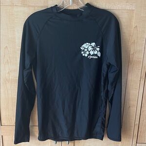 Florida Black Long Sleeve Swim Top